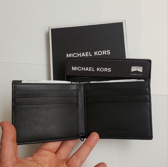 🤩 New authentic Michael Kors real leather Mens tan wallet - Picture 2 of 6